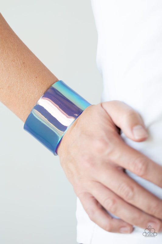 Paparazzi Holographic Aura - Blue Bracelet - A Finishing Touch Jewelry