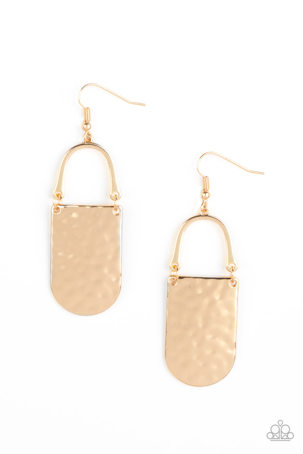 Paparazzi Resort Relic - Gold Earrings - A Finishing Touch 