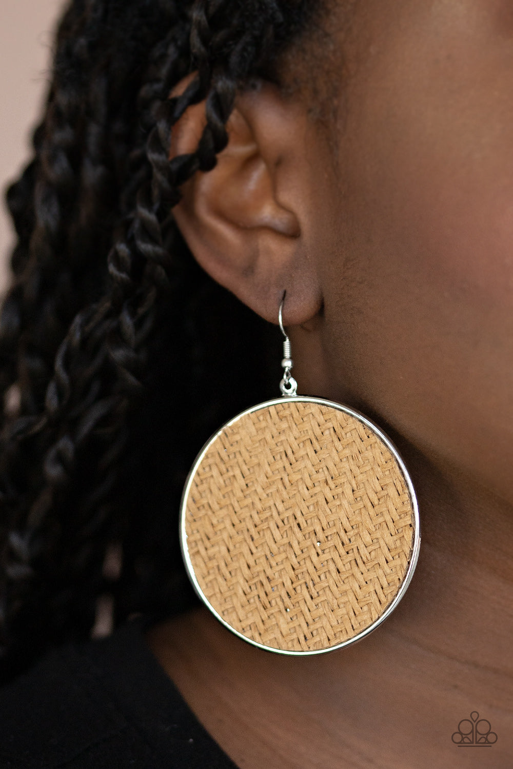 Paparazzi Wonderfully Woven - Brown Earrings - A Finishing Touch 