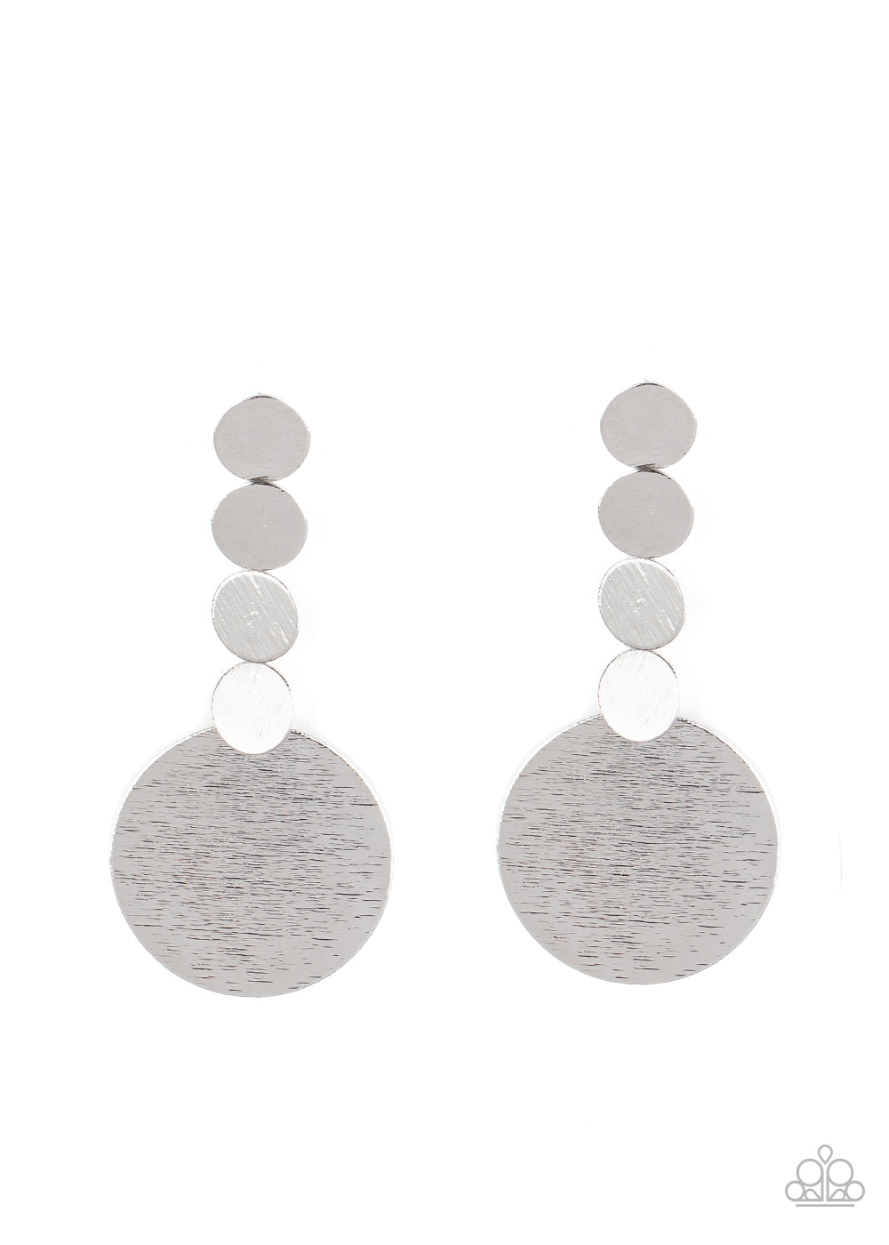 Paparazzi Idolized Illumination - Silver Earrings - A Finishing Touch 