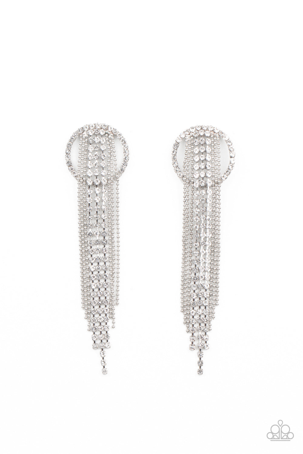 Paparazzi Dazzle By Default Earrings - January 2021 Life Of The Party Exclusive - A Finishing Touch 