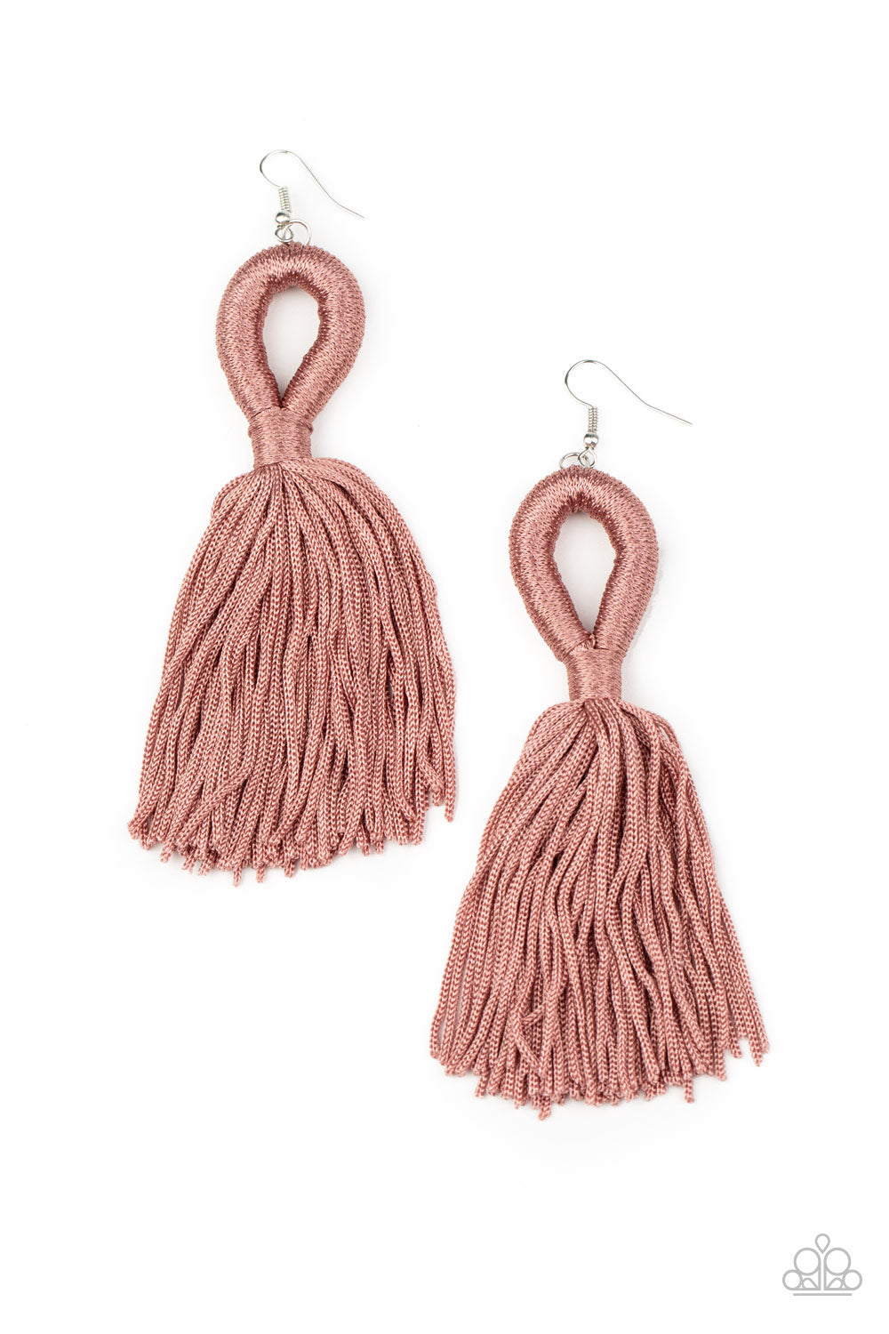 Paparazzi Tassels and Tiaras - Pink Earrings - A Finishing Touch 