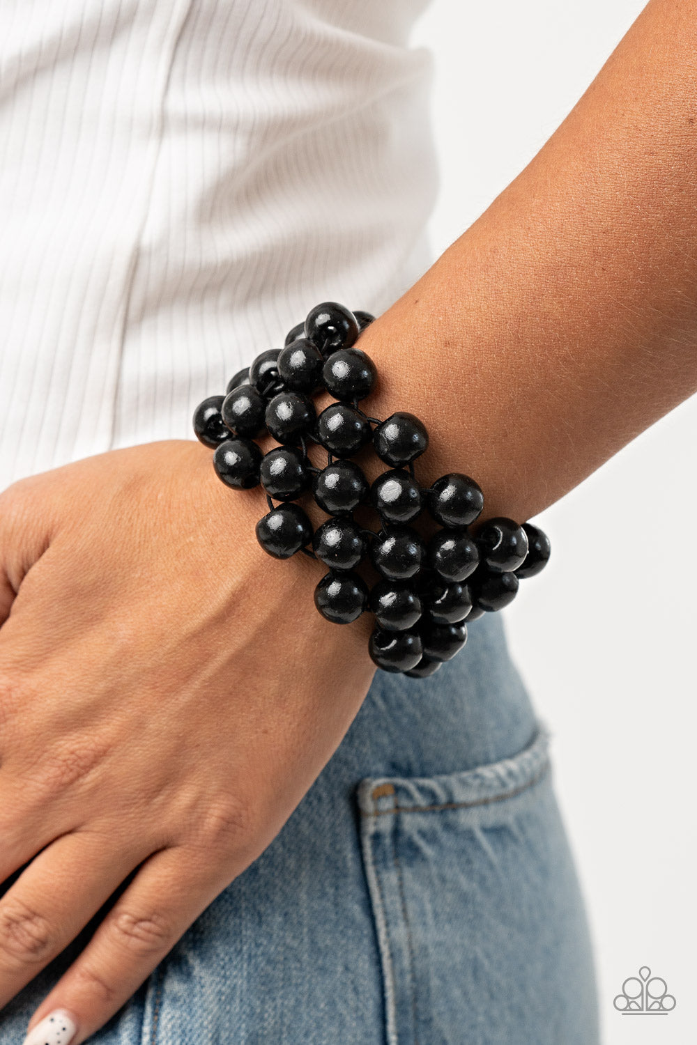 Paparazzi Tiki Tropicana - Black Bracelet - A Finishing Touch 