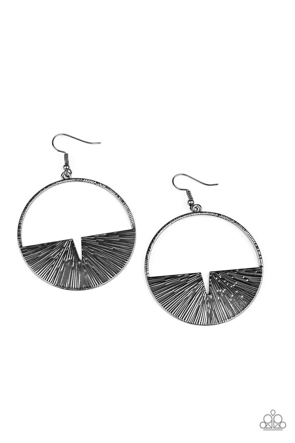 Paparazzi Reimagined Refinement - Black Earrings - A Finishing Touch 