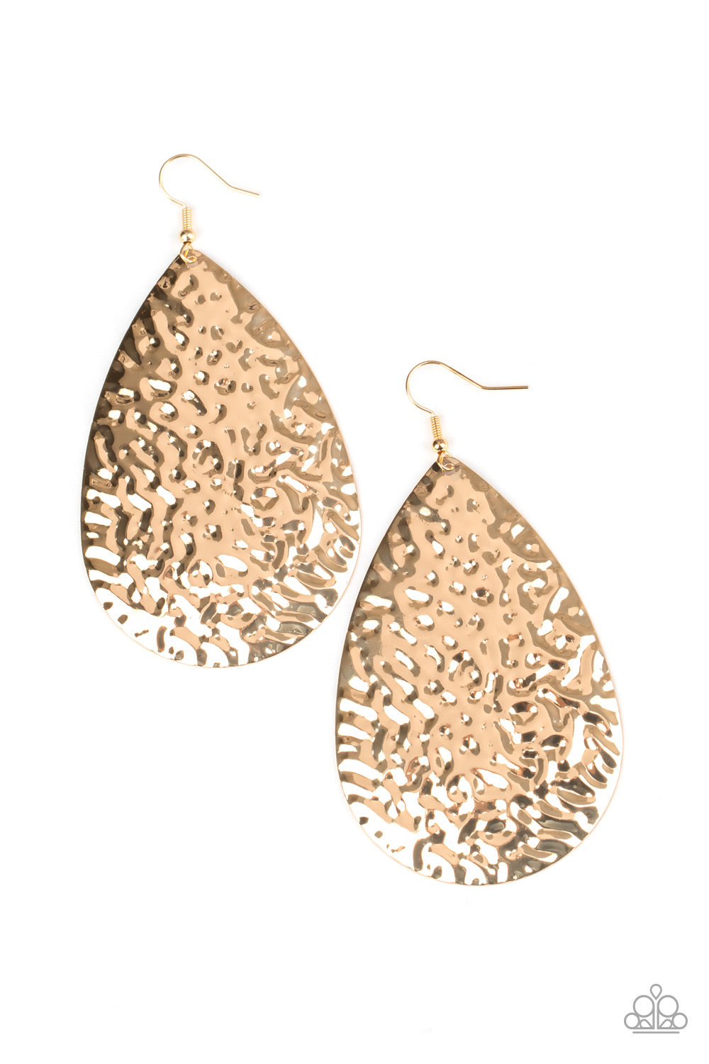 Paparazzi Metallic Mirrors - Gold Earrings - A Finishing Touch 