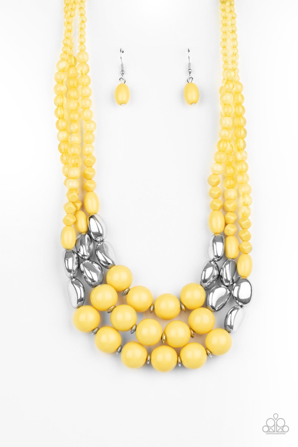 Paparazzi Flamingo Flamboyance - Yellow Necklace - A Finishing Touch 