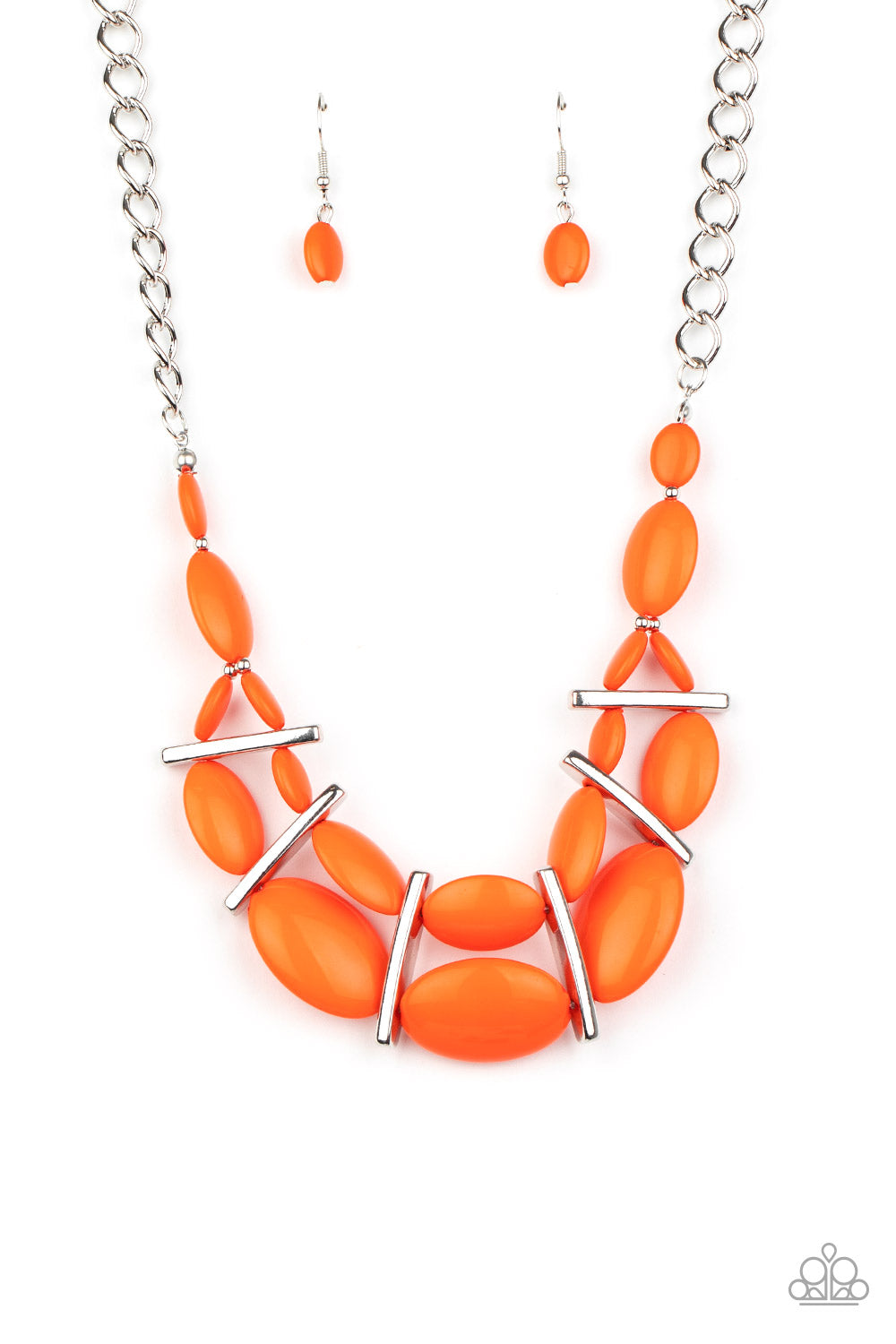 Paparazzi Law of the Jungle - Orange Necklace - A Finishing Touch 