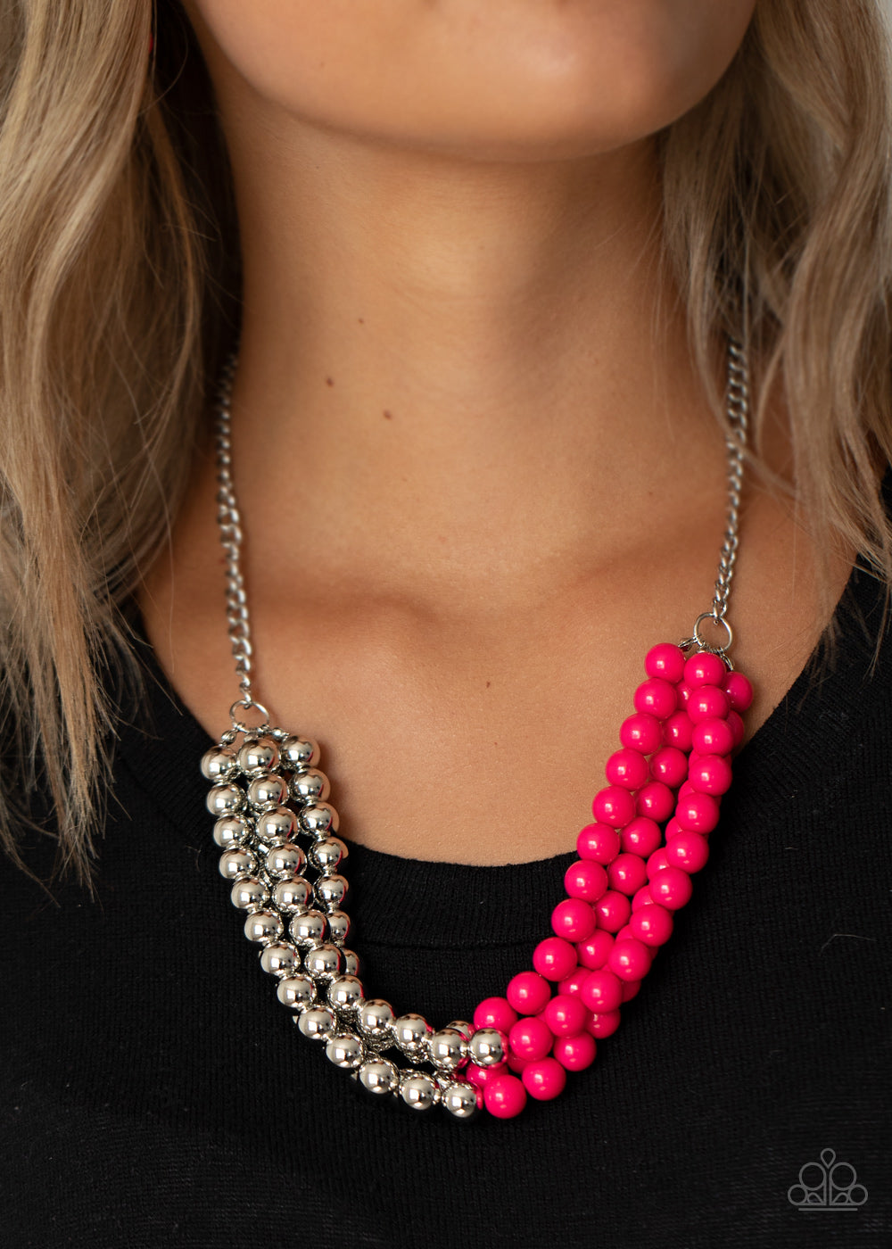 Paparazzi Layer After Layer - Pink Necklace - A Finishing Touch Jewelry