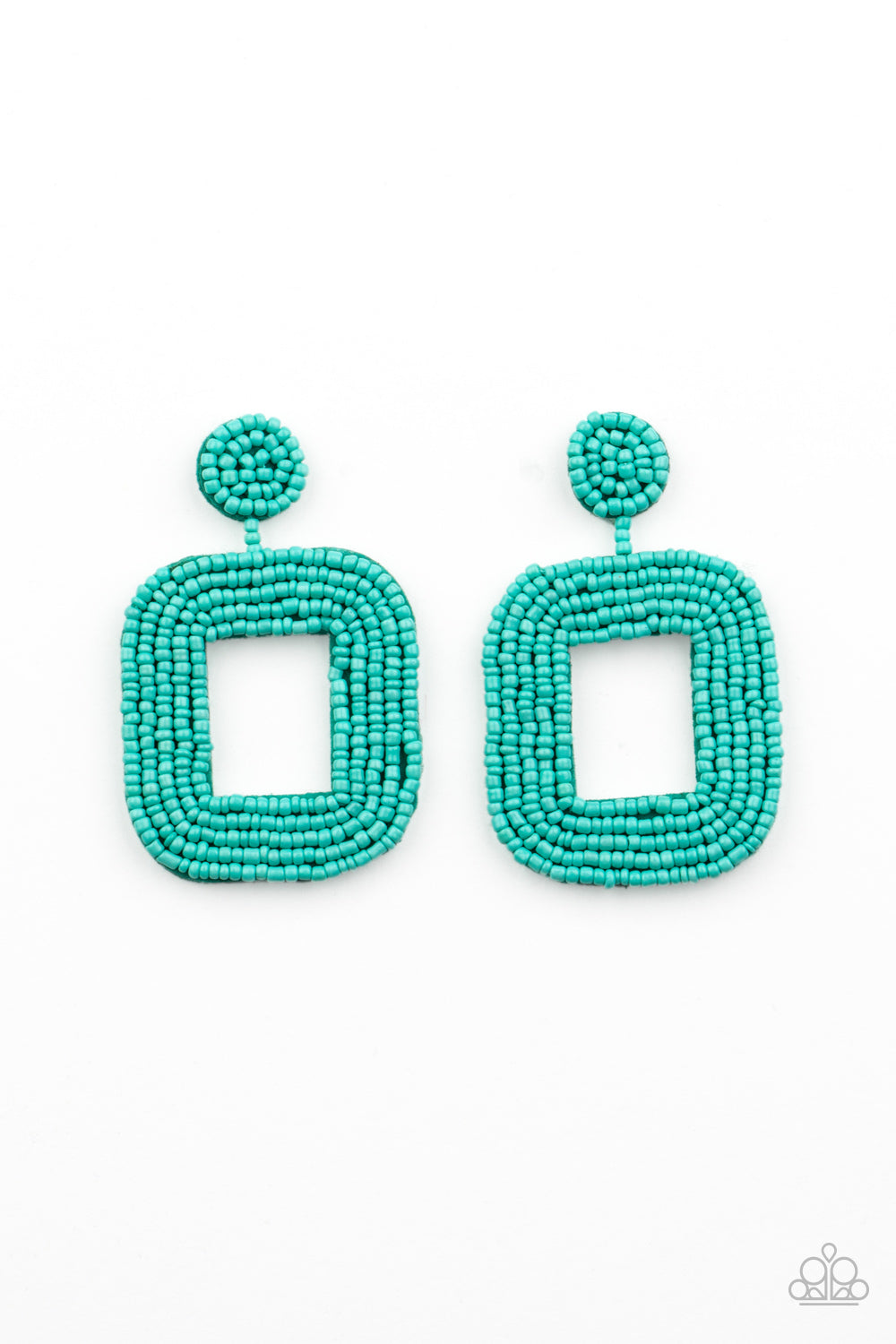 Paparazzi Beaded Bella - Blue Earrings - A Finishing Touch Jewelry