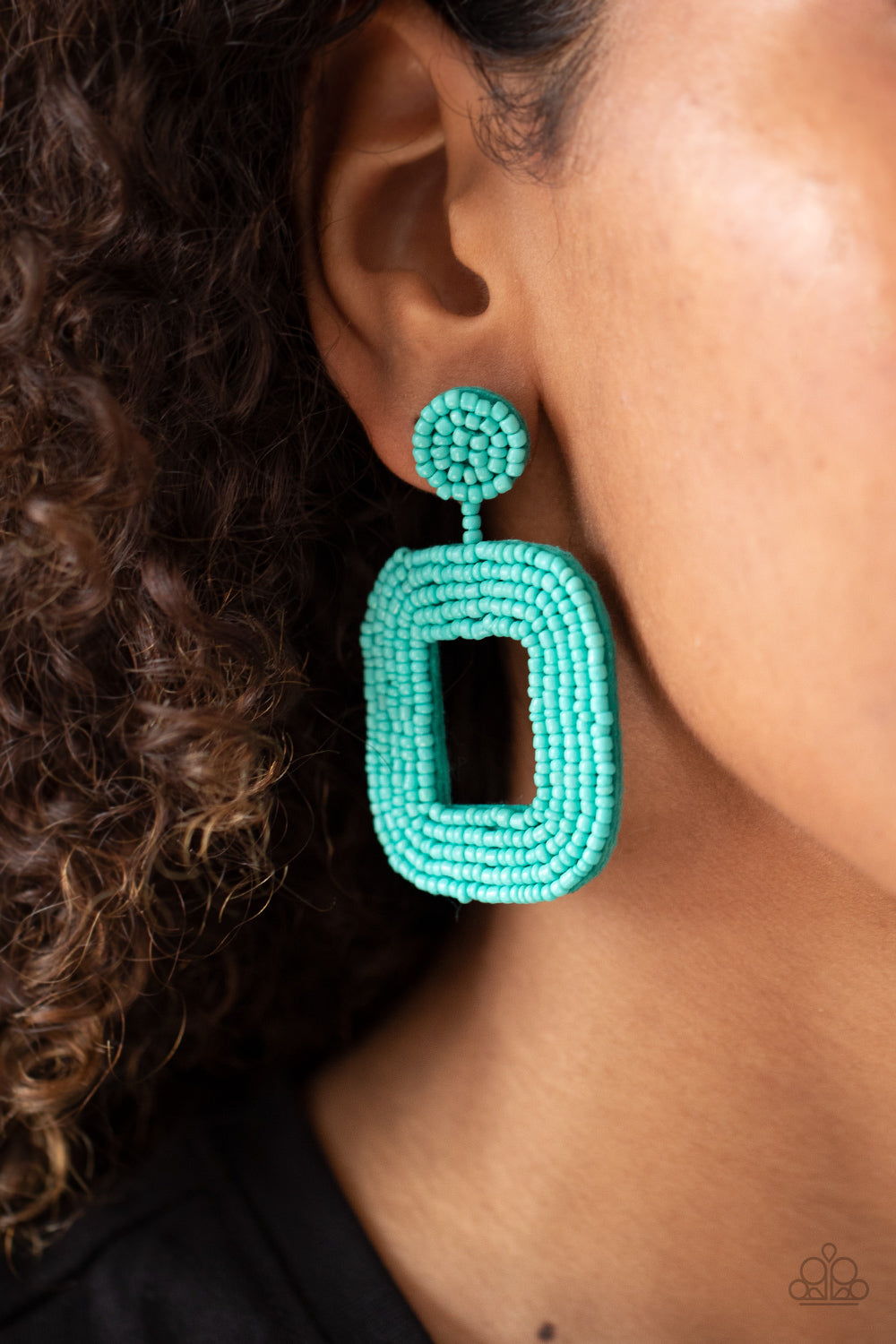 Paparazzi Beaded Bella - Blue Earrings - A Finishing Touch Jewelry