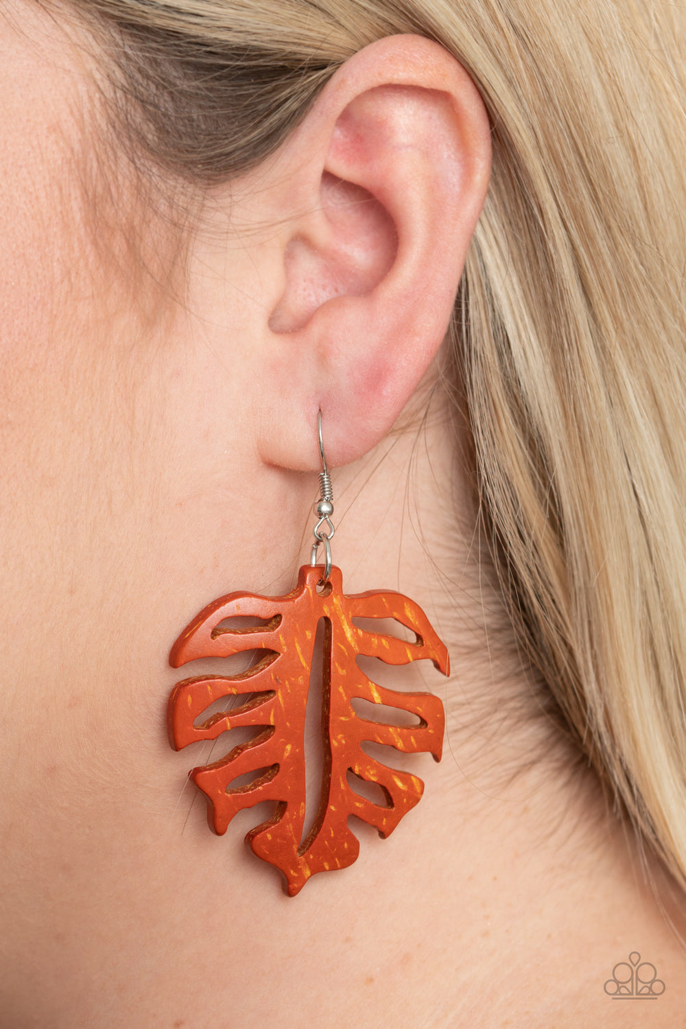 Paparazzi Shake Your PALMS PALMS - Orange Earrings - A Finishing Touch 