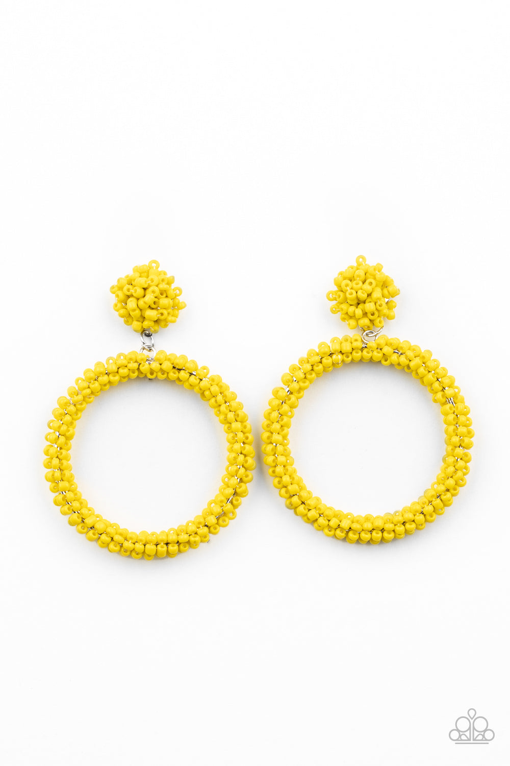 Paparazzi Be All You Can BEAD - Yellow Earrings - A Finishing Touch Jewelry Paparazzi jewelry images