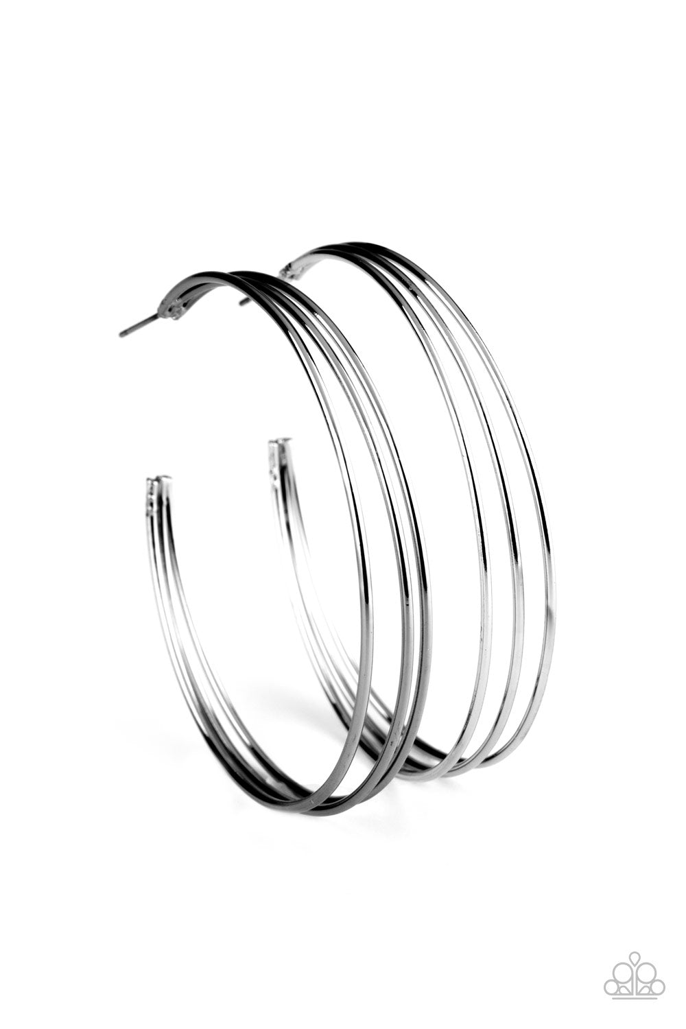 Paparazzi Rimmed Radiance - Black Earrings - A Finishing Touch 