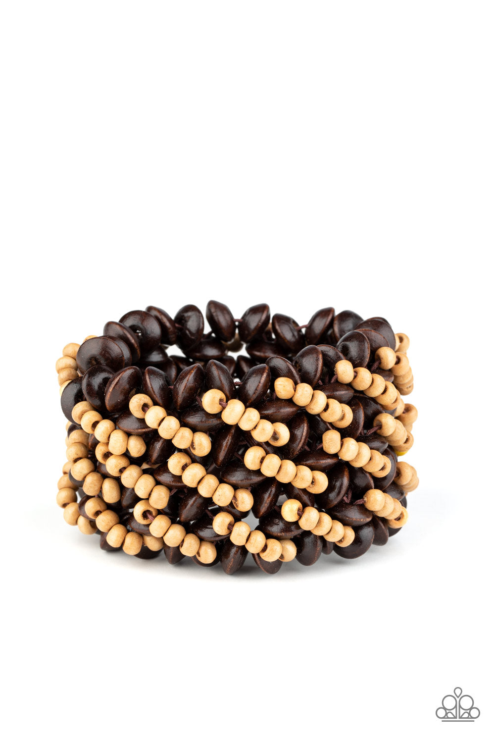 Paparazzi Cozy in Cozumel - Brown Bracelet - A Finishing Touch 