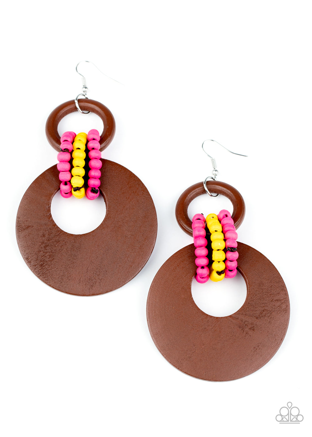 Paparazzi Beach Day Drama - Multi Earrings - A Finishing Touch Jewelry