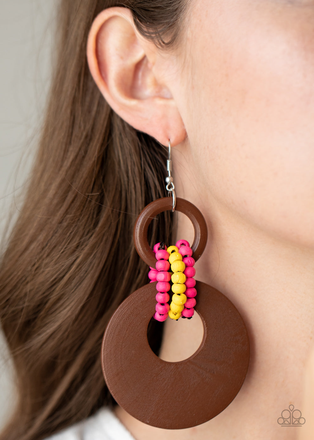 Paparazzi Beach Day Drama - Multi Earrings - A Finishing Touch Jewelry