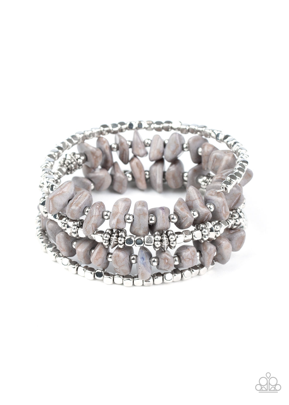 Paparazzi Rockin Renegade - Silver Bracelet - A Finishing Touch Jewelry