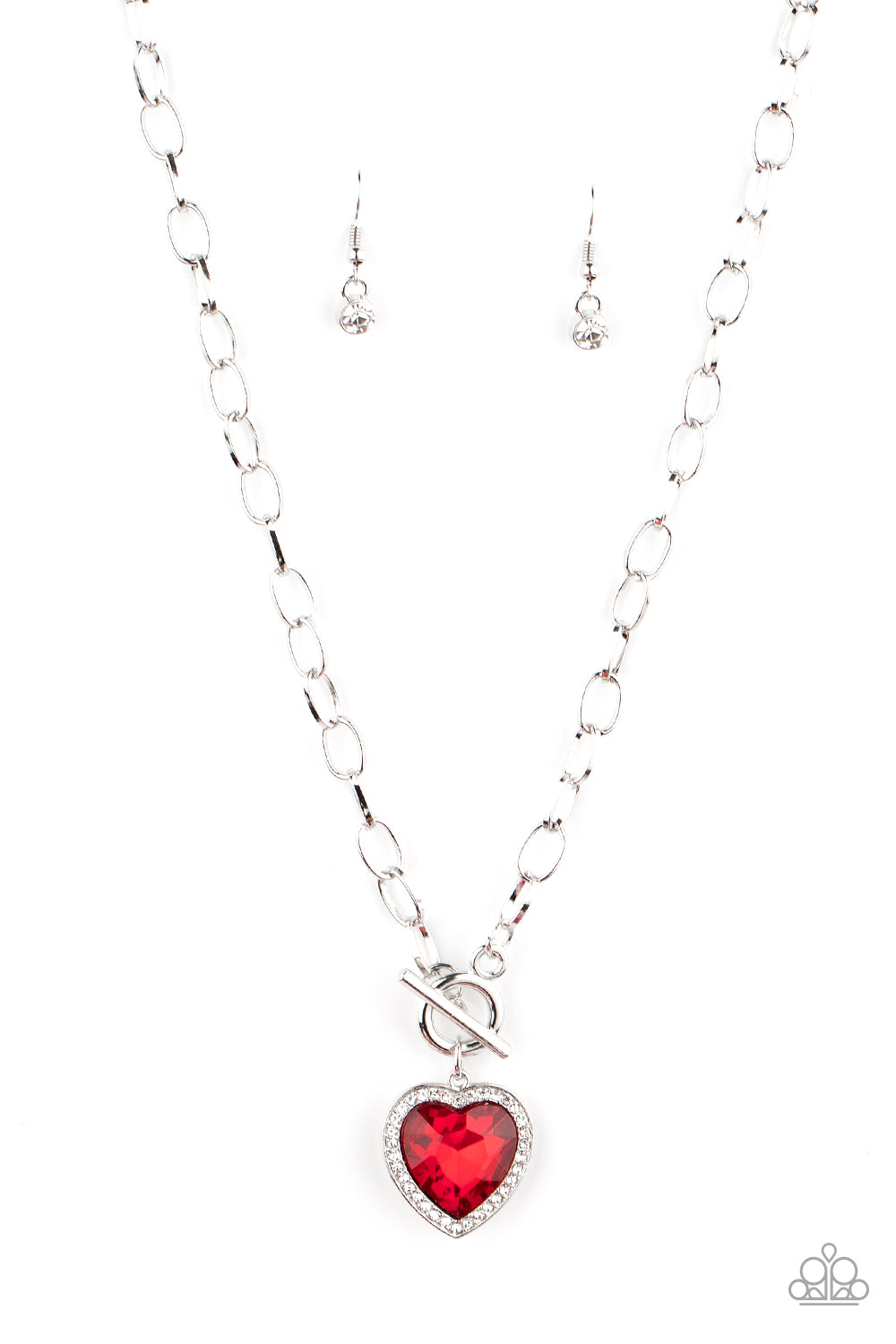 Paparazzi Check Your Heart Rate - Red Necklace - A Finishing Touch 