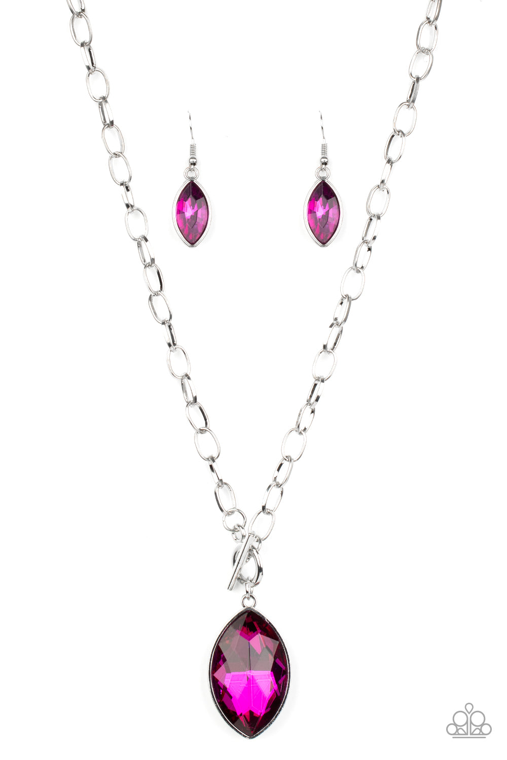 Paparazzi Unlimited Sparkle - Pink Rhinestone Necklace - A Finishing Touch 