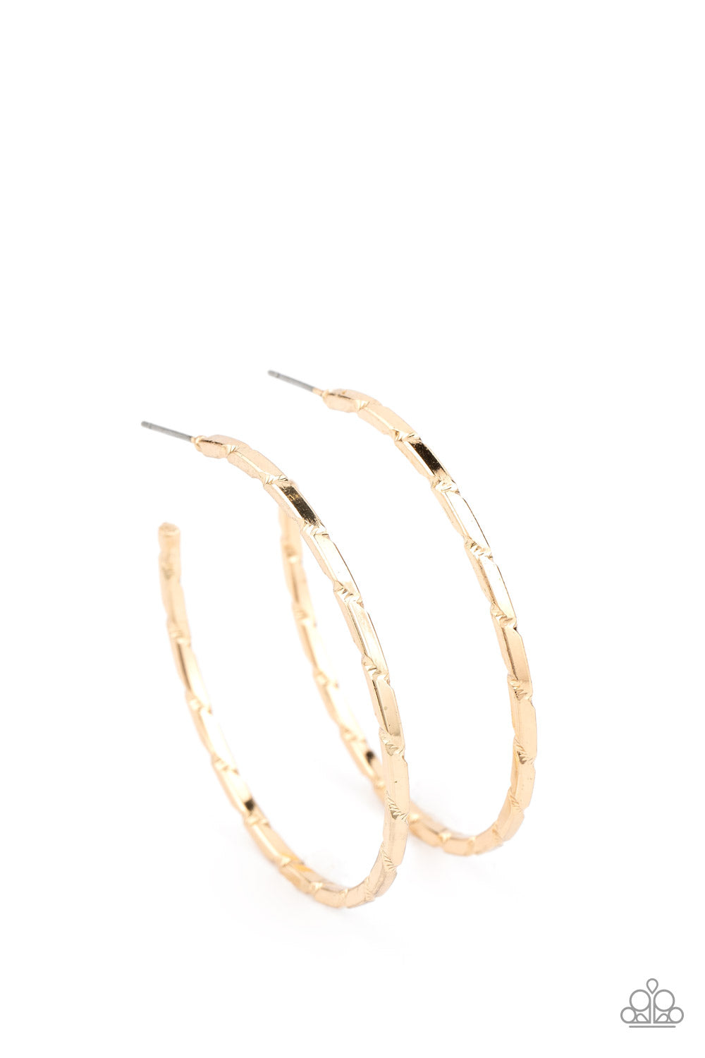 Paparazzi Unregulated - Gold Earrings - A Finishing Touch 