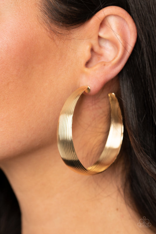 Paparazzi Desert Wanderings - Gold Earrings - A Finishing Touch 