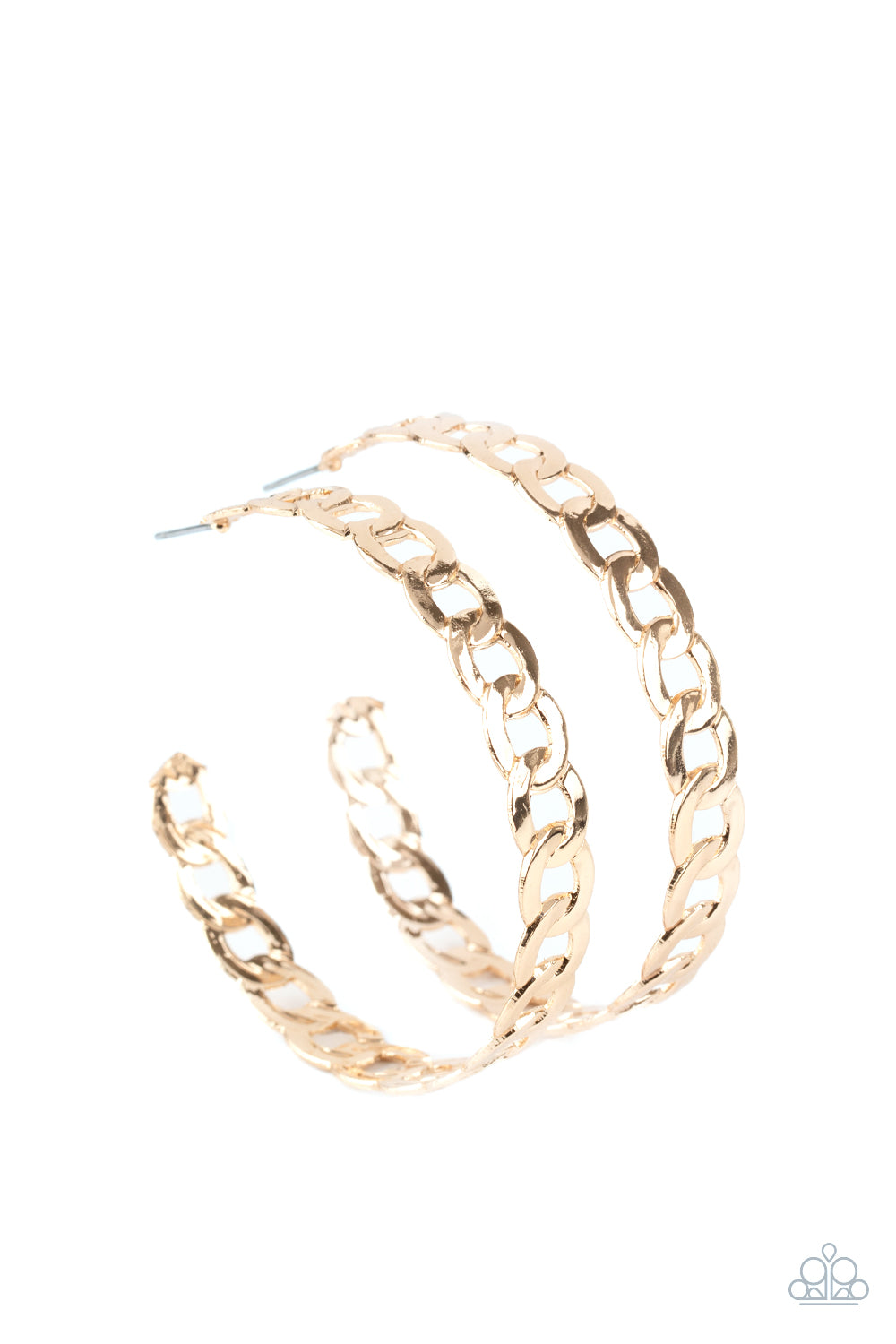 Paparazzi Climate CHAINge - Gold Earrings - A Finishing Touch 