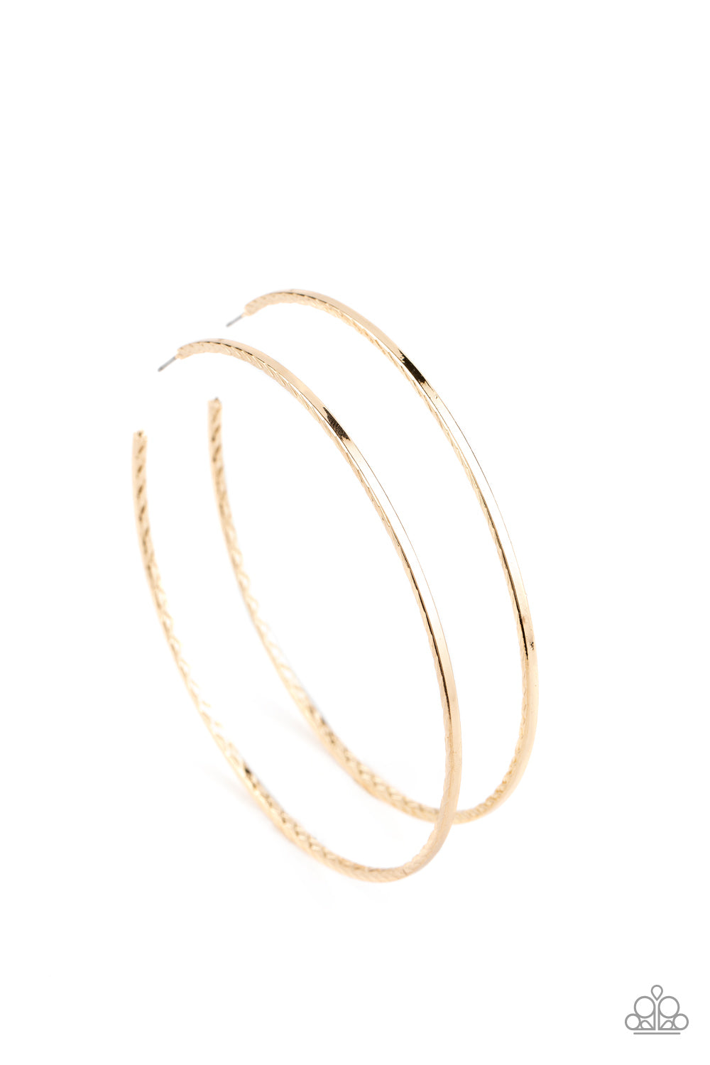 Paparazzi Diamondback Diva - Gold Hoop Earrings - A Finishing Touch 