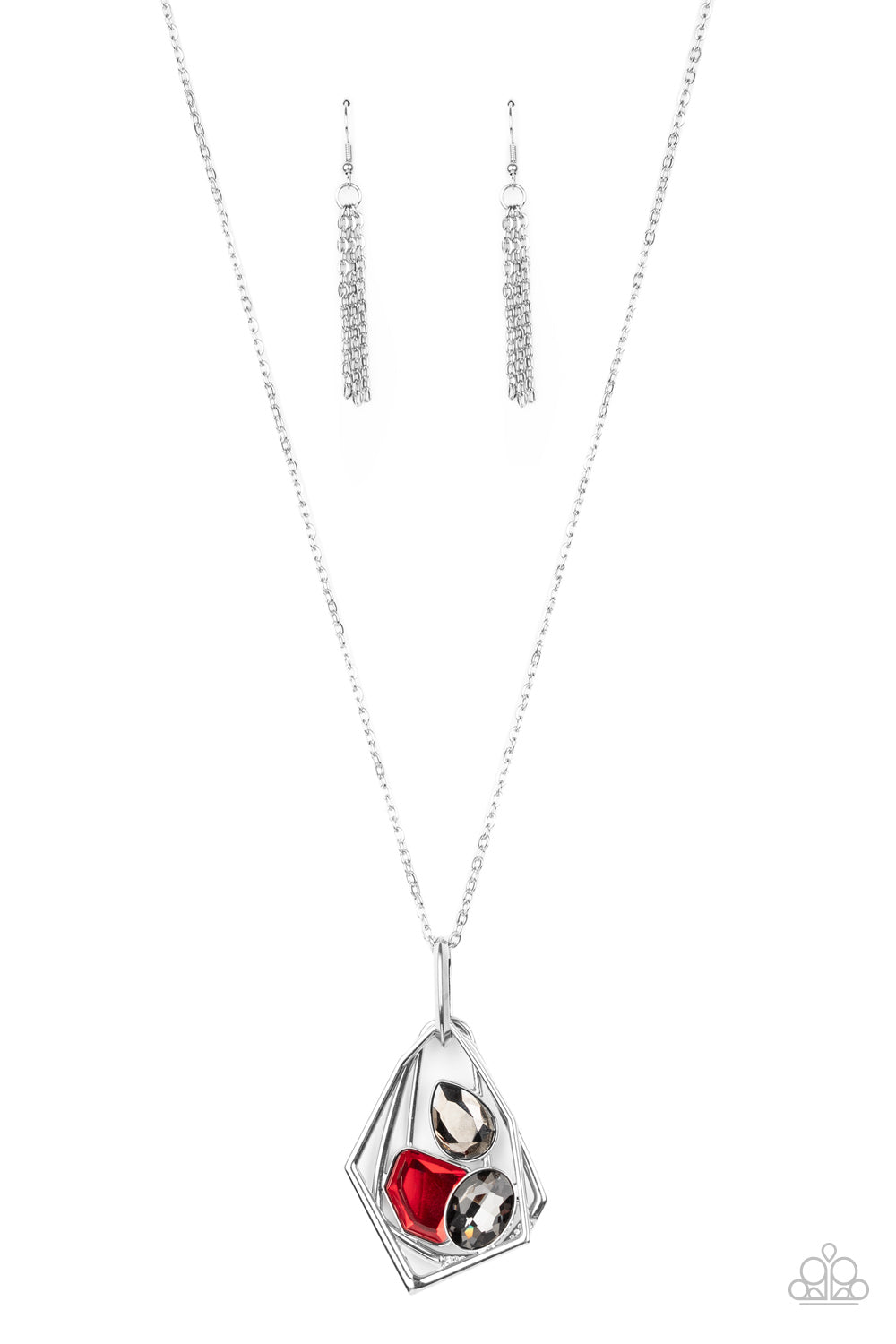 Paparazzi All Systems GLOW - Red Necklace - A Finishing Touch Jewelry