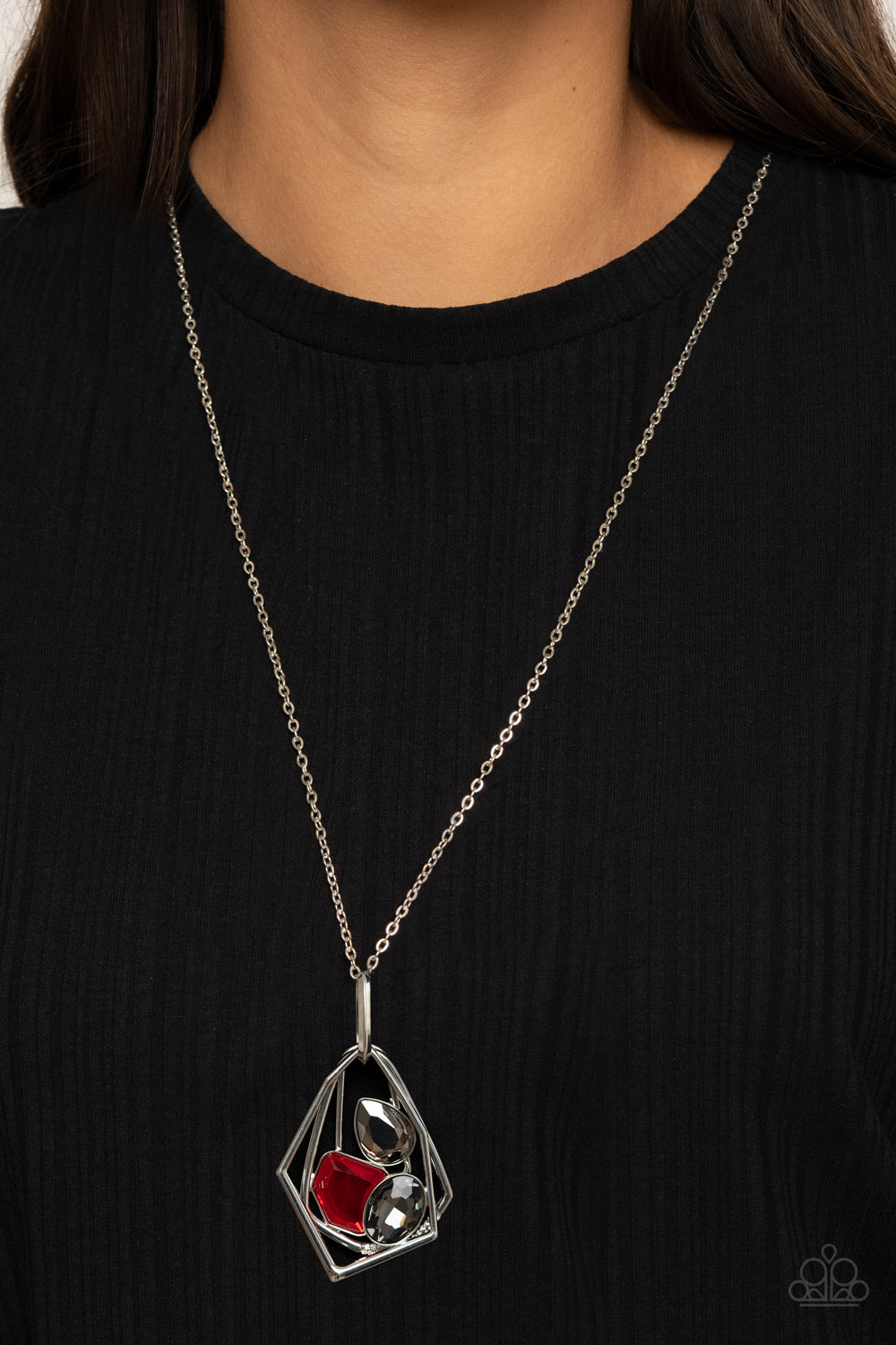 Paparazzi All Systems GLOW - Red Necklace - A Finishing Touch Jewelry