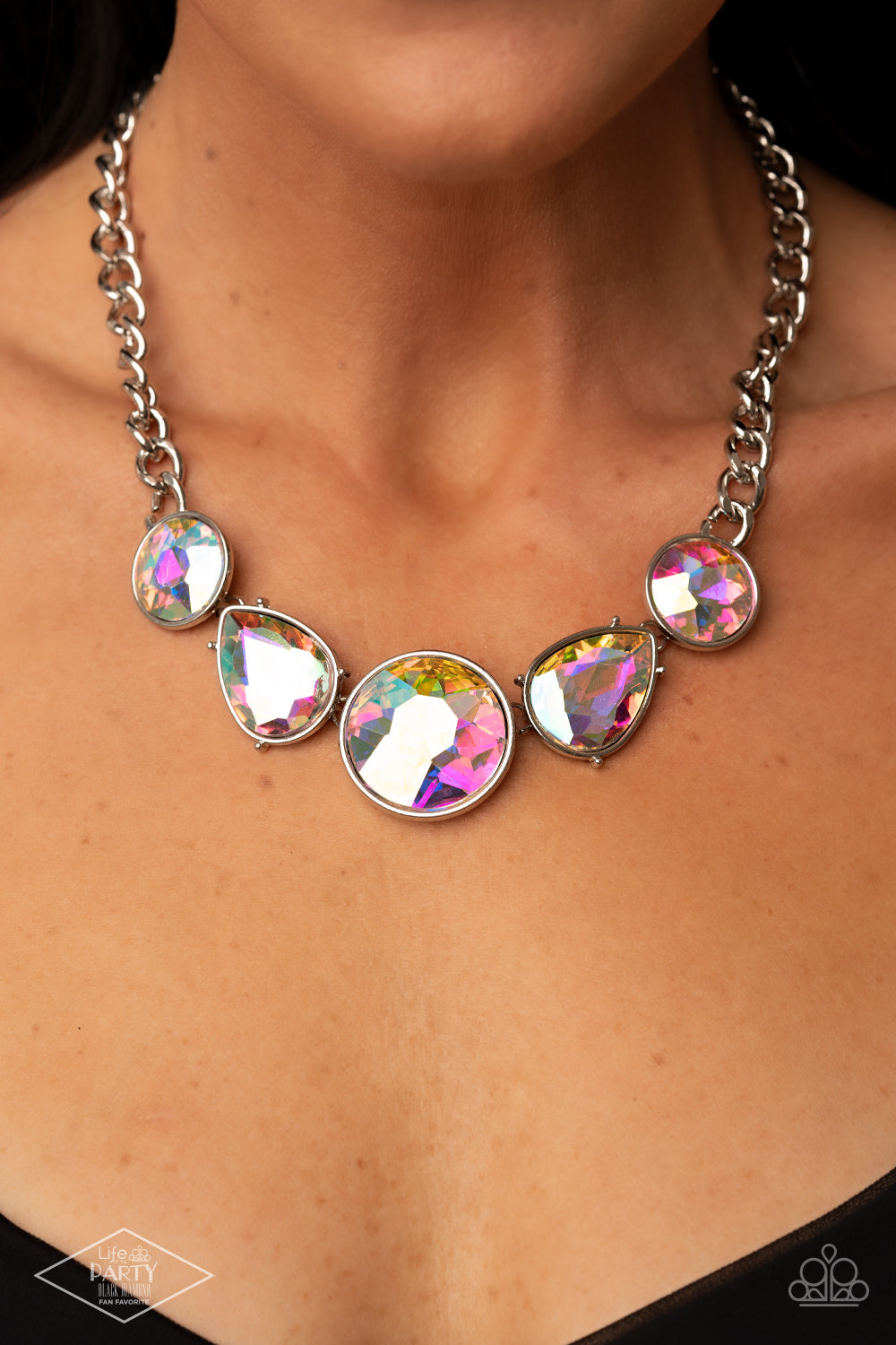 All The Worlds My Stage - Multi Necklace - Black Diamond Life of The Party Exclusive - A Finishing Touch Jewelry
