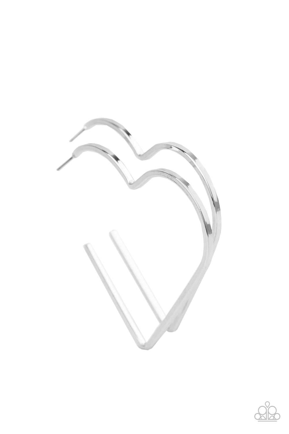 Paparazzi I HEART a Rumor - Silver Earrings - A Finishing Touch 