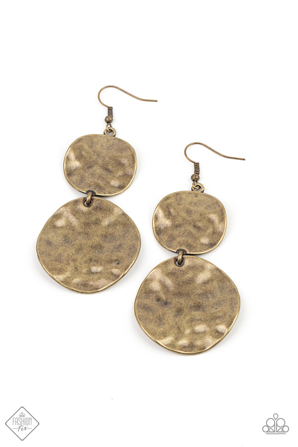 Paparazzi HARDWARE-Headed - Brass Earrings - A Finishing Touch 