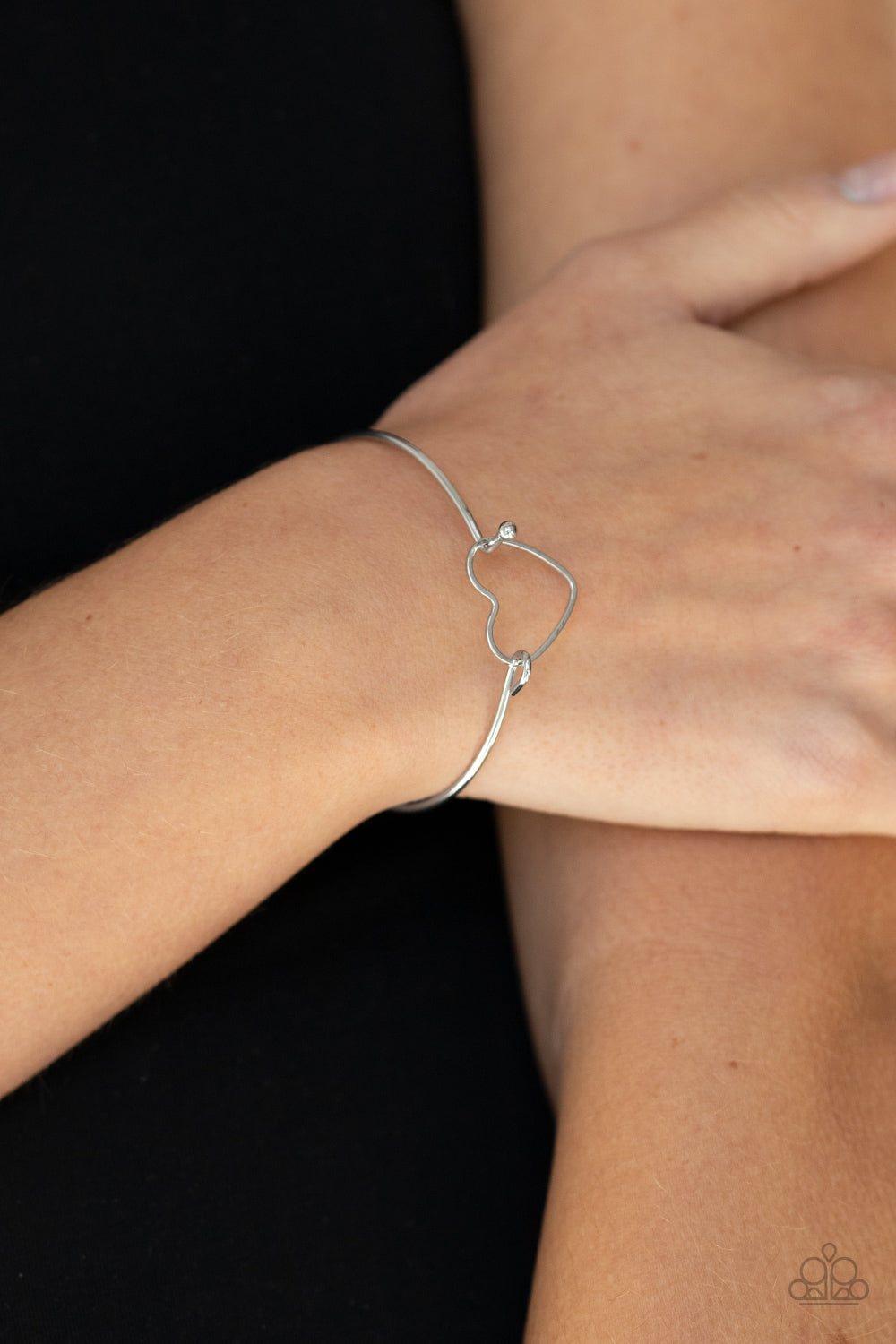 Paparazzi Make Yourself HEART - Silver Bracelet - A Finishing Touch 