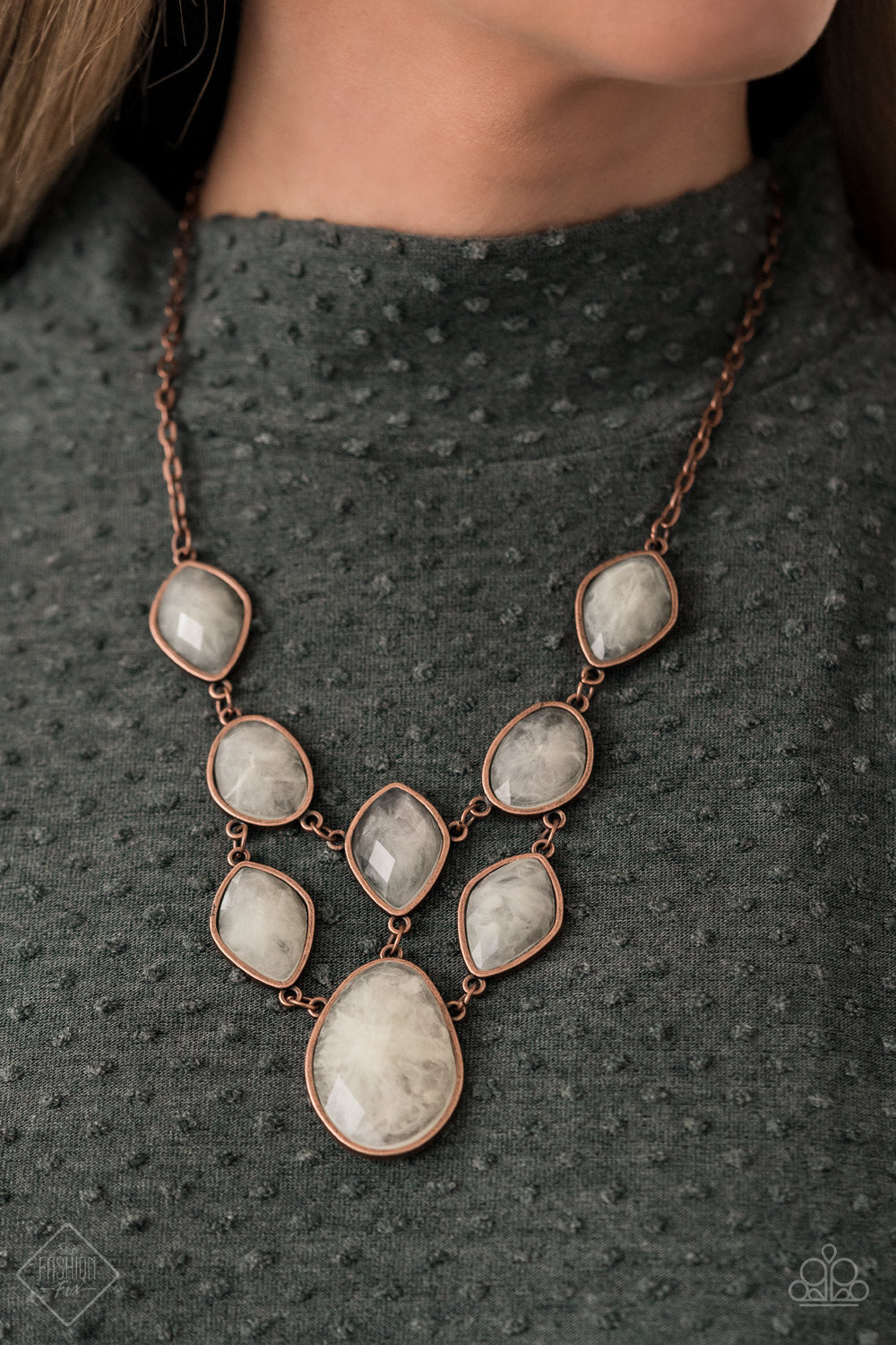 Paparazzi Opulently Oracle - Copper Necklace - A Finishing Touch 