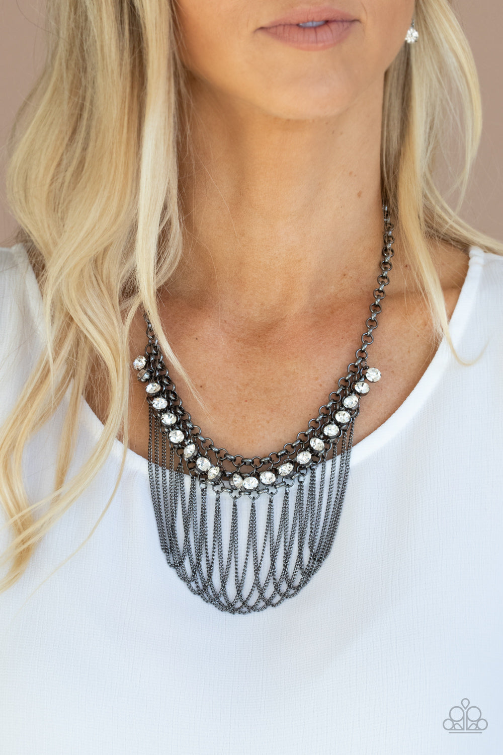 Paparazzi Flaunt Your Fringe - Black Necklace - A Finishing Touch Jewelry