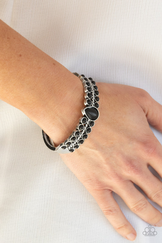 Paparazzi Nature Resort - Black Bracelet - A Finishing Touch 