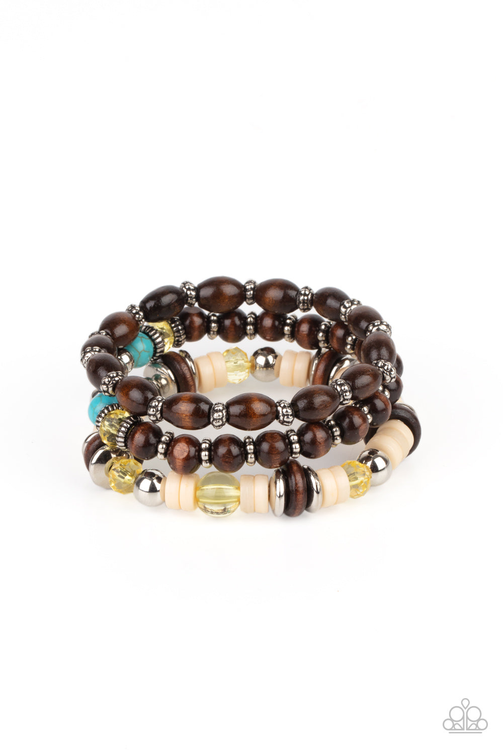 Paparazzi Belongs In The Wild - Yellow Bracelet - A Finishing Touch Jewelry