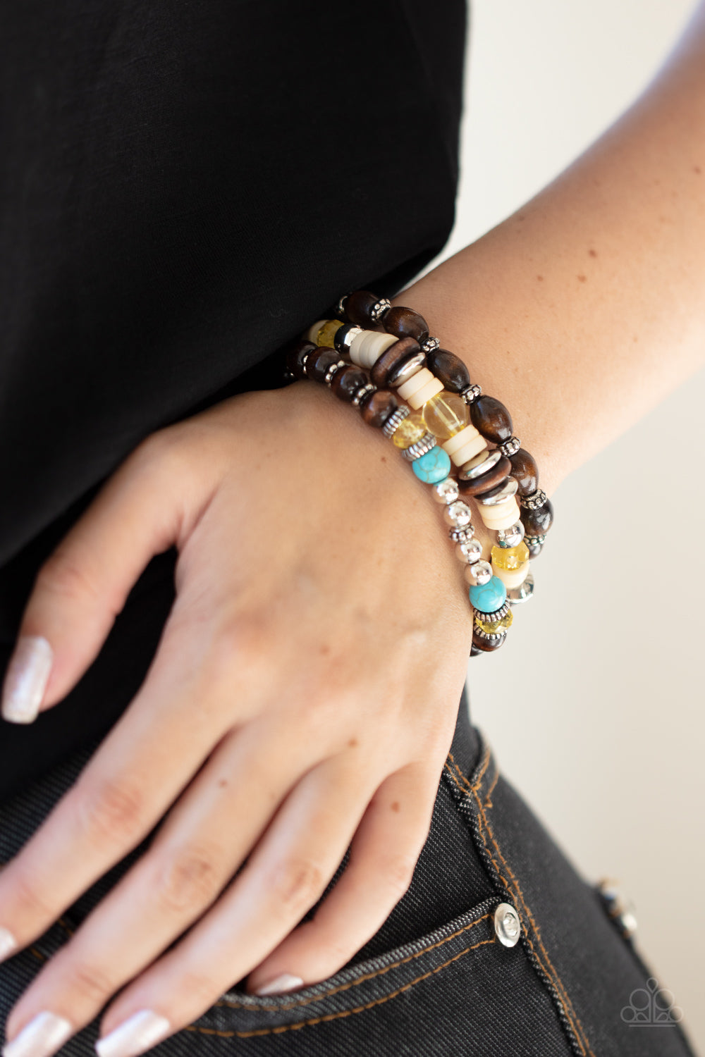 Paparazzi Belongs In The Wild - Yellow Bracelet - A Finishing Touch Jewelry