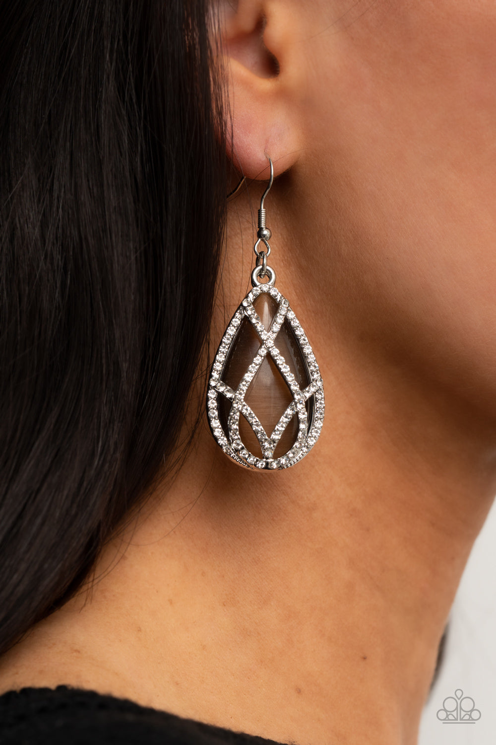 Paparazzi Crawling With Couture - Brown Earrings - A Finishing Touch Jewelry