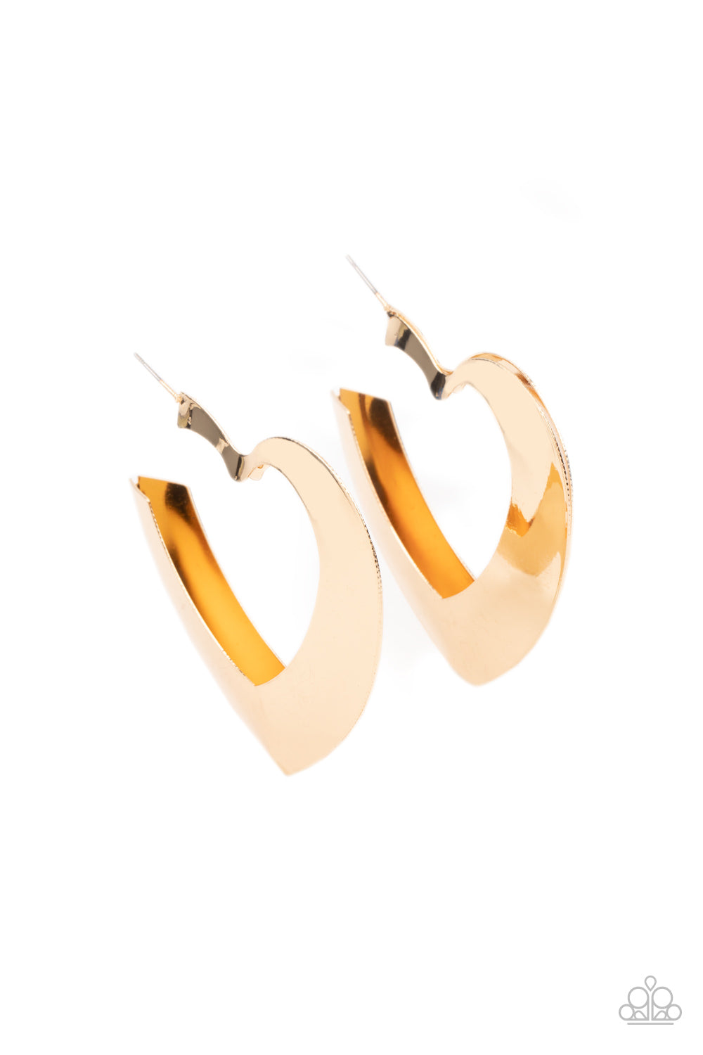 Paparazzi Heart-Racing Radiance - Gold Earrings - A Finishing Touch Jewelry