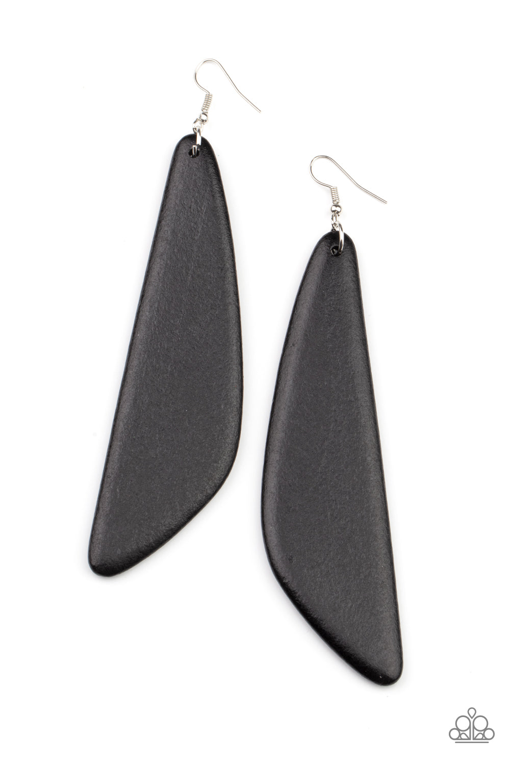 Paparazzi Scuba Dream - Black Earrings - A Finishing Touch Jewelry