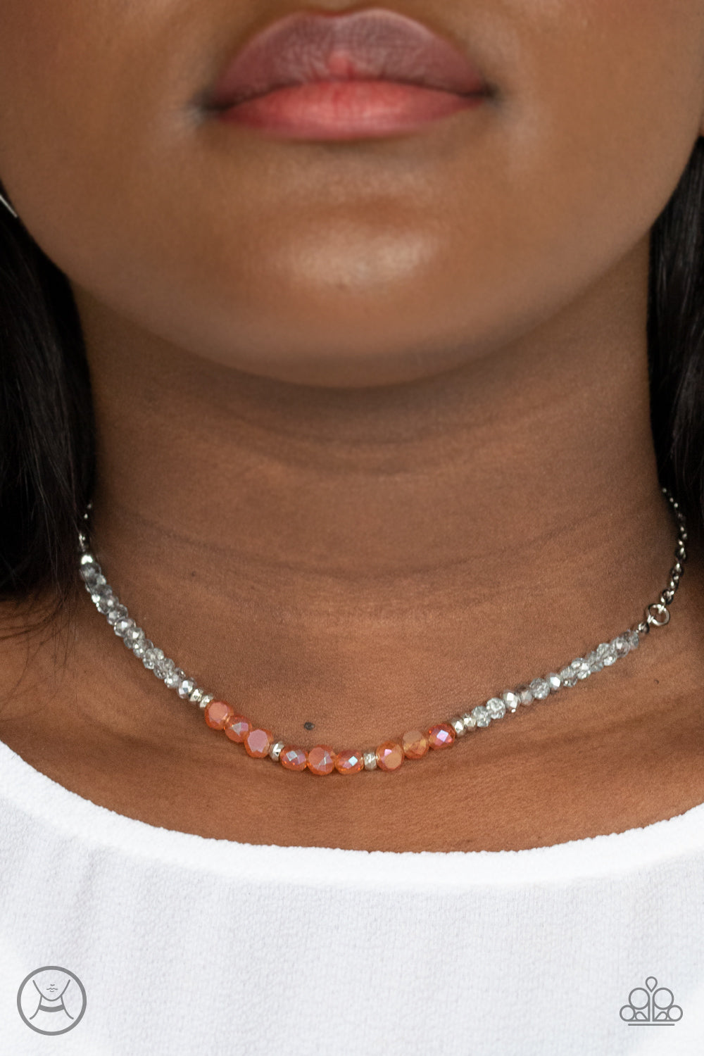 Paparazzi Space Odyssey - Orange Choker Necklace - A Finishing Touch Jewelry