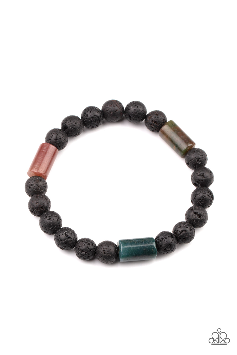 Paparazzi Earthy Energy - Green Bracelet - A Finishing Touch Jewelry