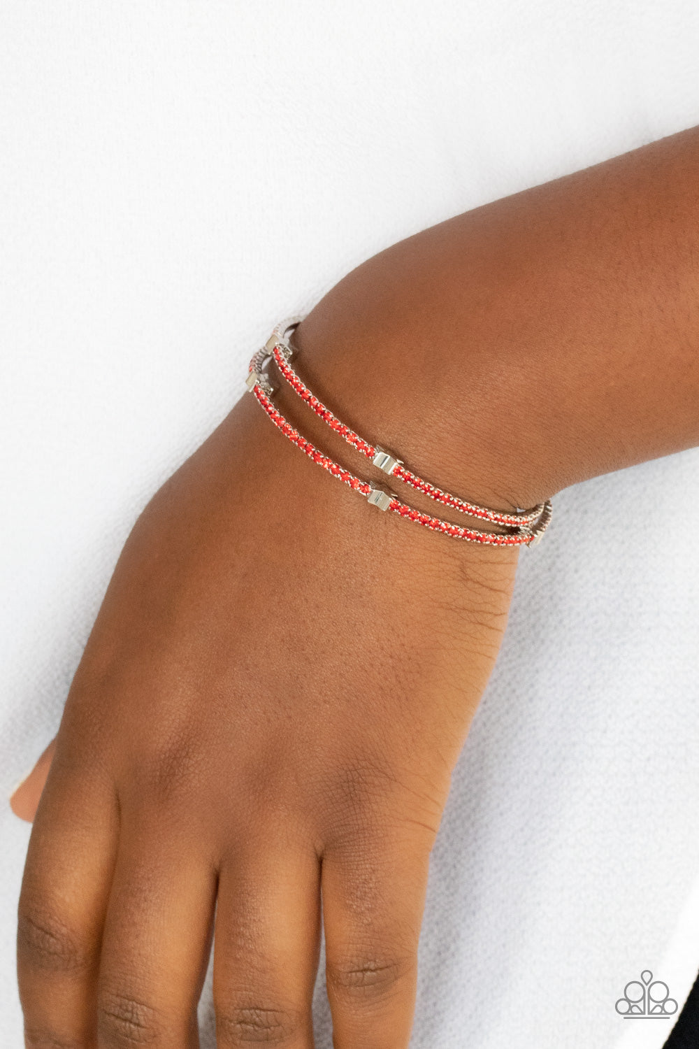 Paparazzi Let Freedom BLING - Red Bracelet - A Finishing Touch Jewelry
