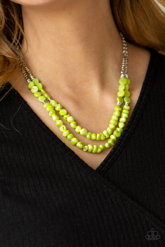 Paparazzi Staycation Status - Green Necklace - A Finishing Touch Jewelry