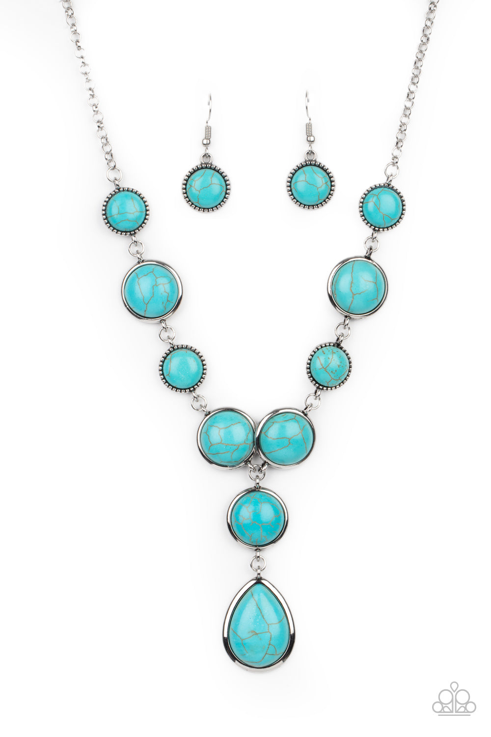 Paparazzi Terrestrial Trailblazer - Blue Necklace - A Finishing Touch Jewelry