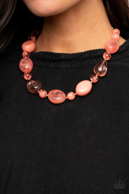 Paparazzi Staycation Stunner - Orange Necklace - A Finishing Touch Jewelry