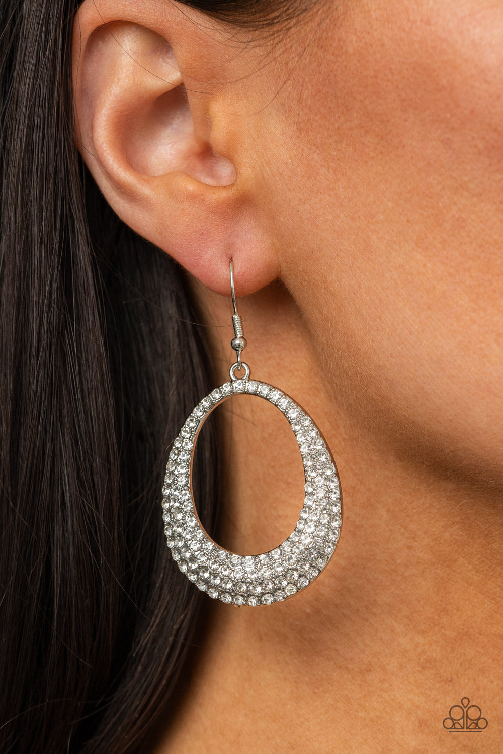 Paparazzi Life GLOWS On - White Earrings - A Finishing Touch Jewelry