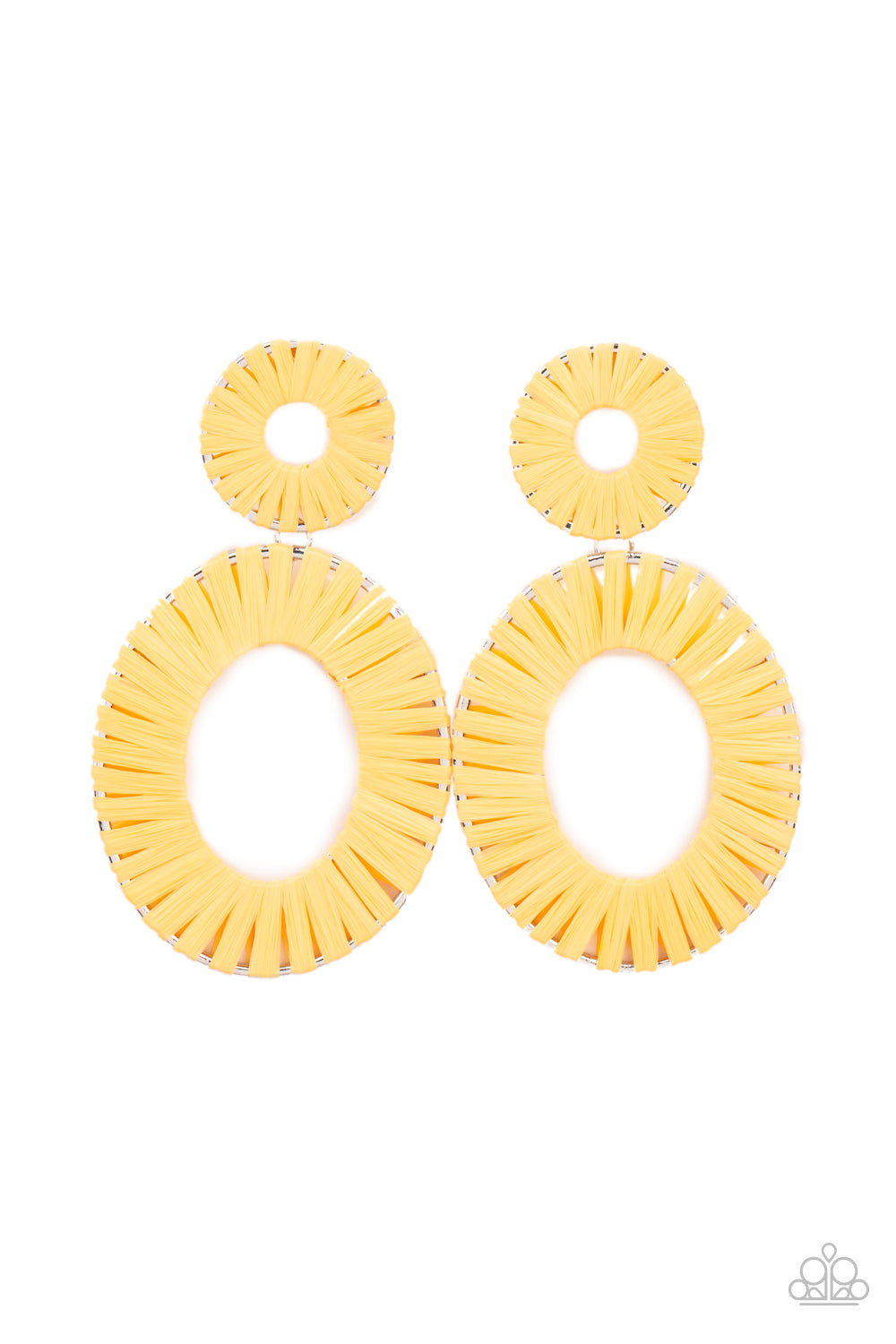 Paparazzi Foxy Flamenco - Yellow Earrings - A Finishing Touch Jewelry