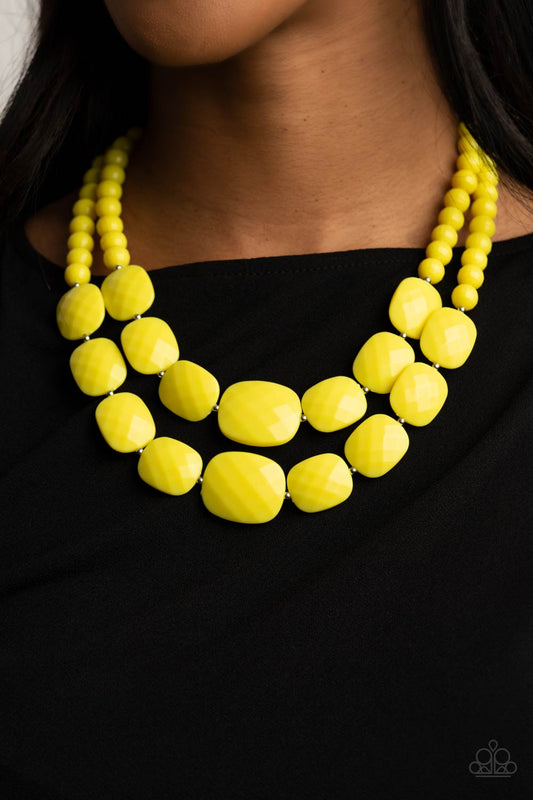 Paparazzi Resort Ready - Yellow Necklace - A Finishing Touch Jewelry